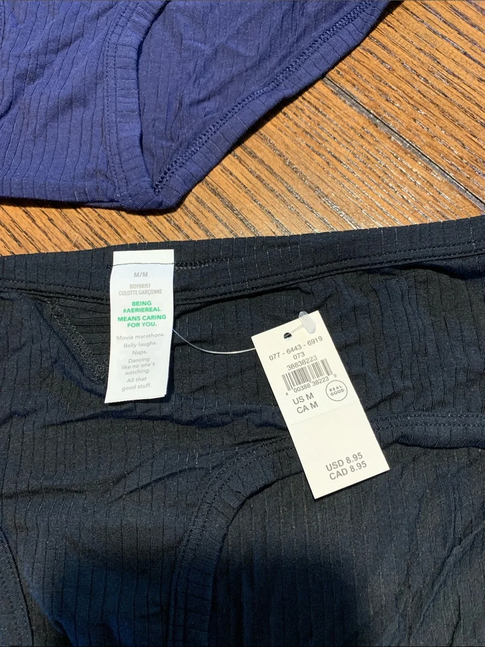 Womens Aerie Boy Briefs - Navy, Black & Light Gray three pairs! NWT